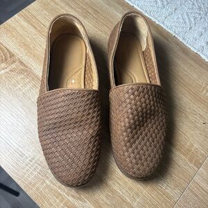 Nisolo Alejandro woven leather slip-on loafers in brown Size 12